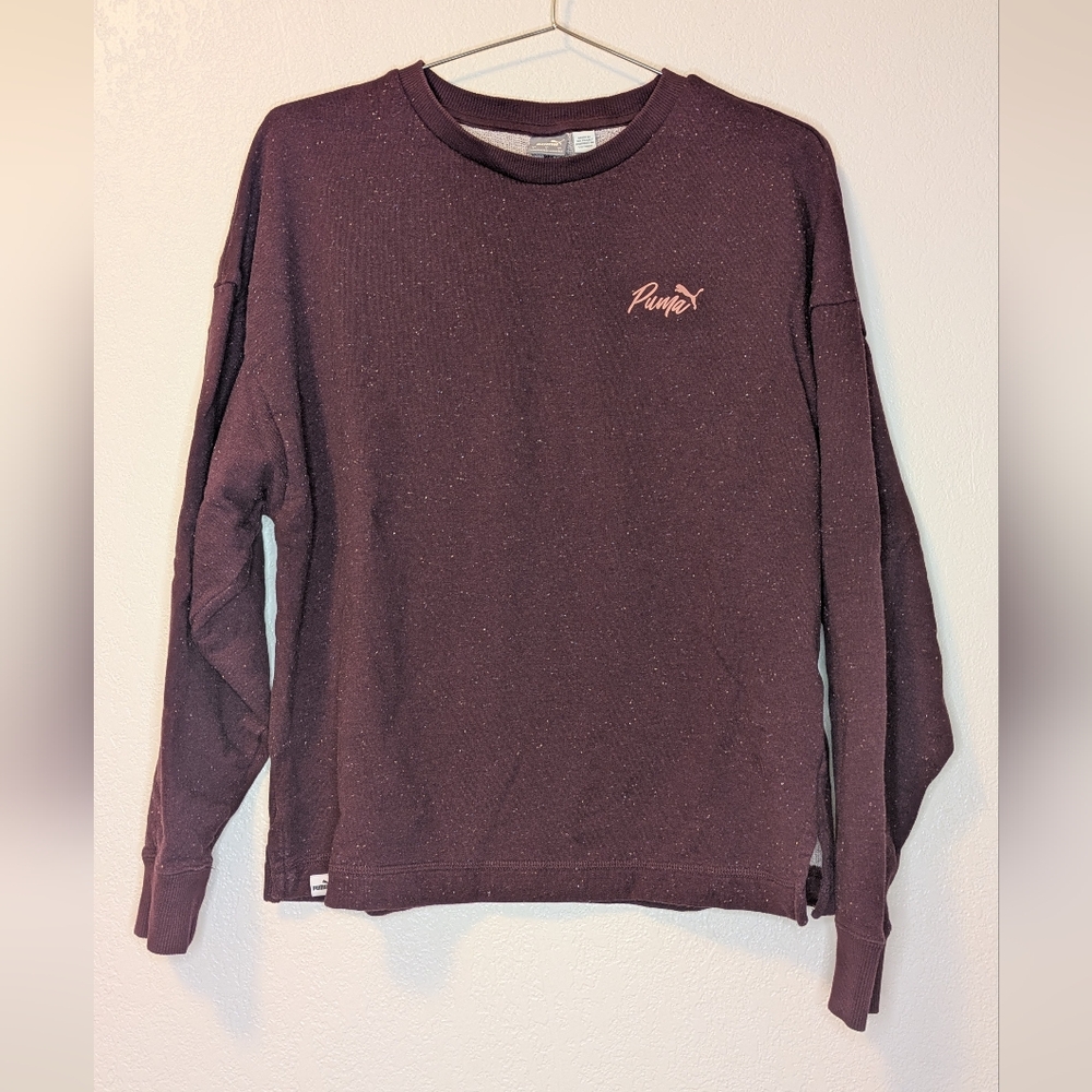 Puma Maroon Crewneck Sweatshirt - Picture 1 of 8